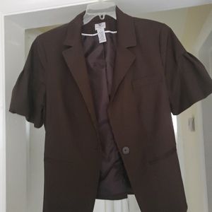 Brown Half Sleeve Jacket